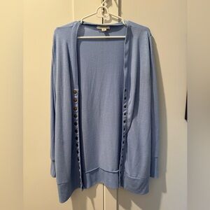Alfani Light Blue Button-Accent Cardigan